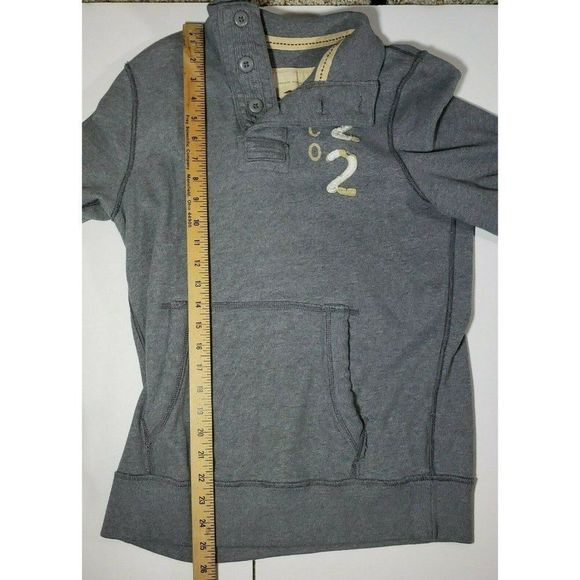 Gray Hollister Long Sleeve Top Sweatshirt M EUC - Picture 5 of 5